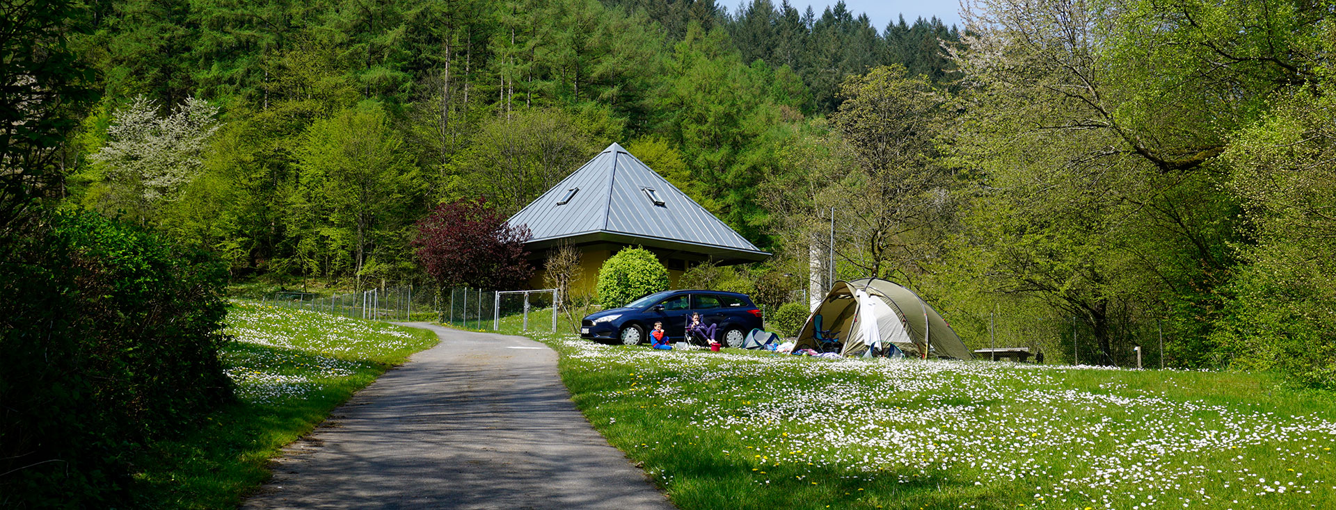 Odenwald-Camping-Park Weg und Zelt